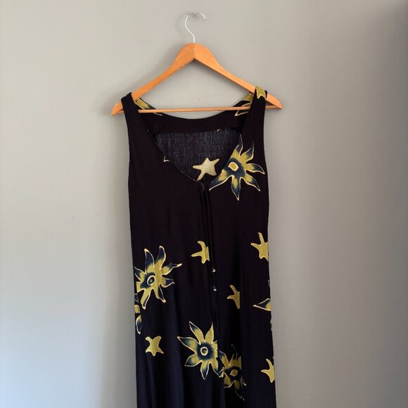 Vintage Batik Maxi Sleeveless Dress - Picture 2 of 10